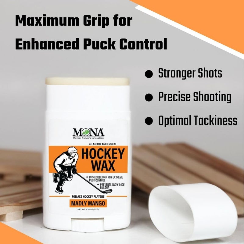 Mona Brands Elite Hockey Stick Wax for Ace Hockey Players | Premium Blade Protection | Improved Puck Control | Prevents Ice Buildup and Soggy Blade Tape - Image 3
